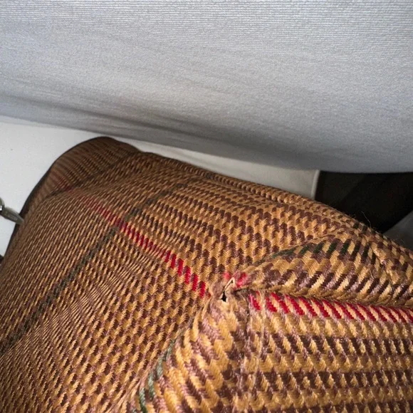 Vintage Lauren by Ralph Lauren Brown Plaid Tote Bag - Picture 11 of 16